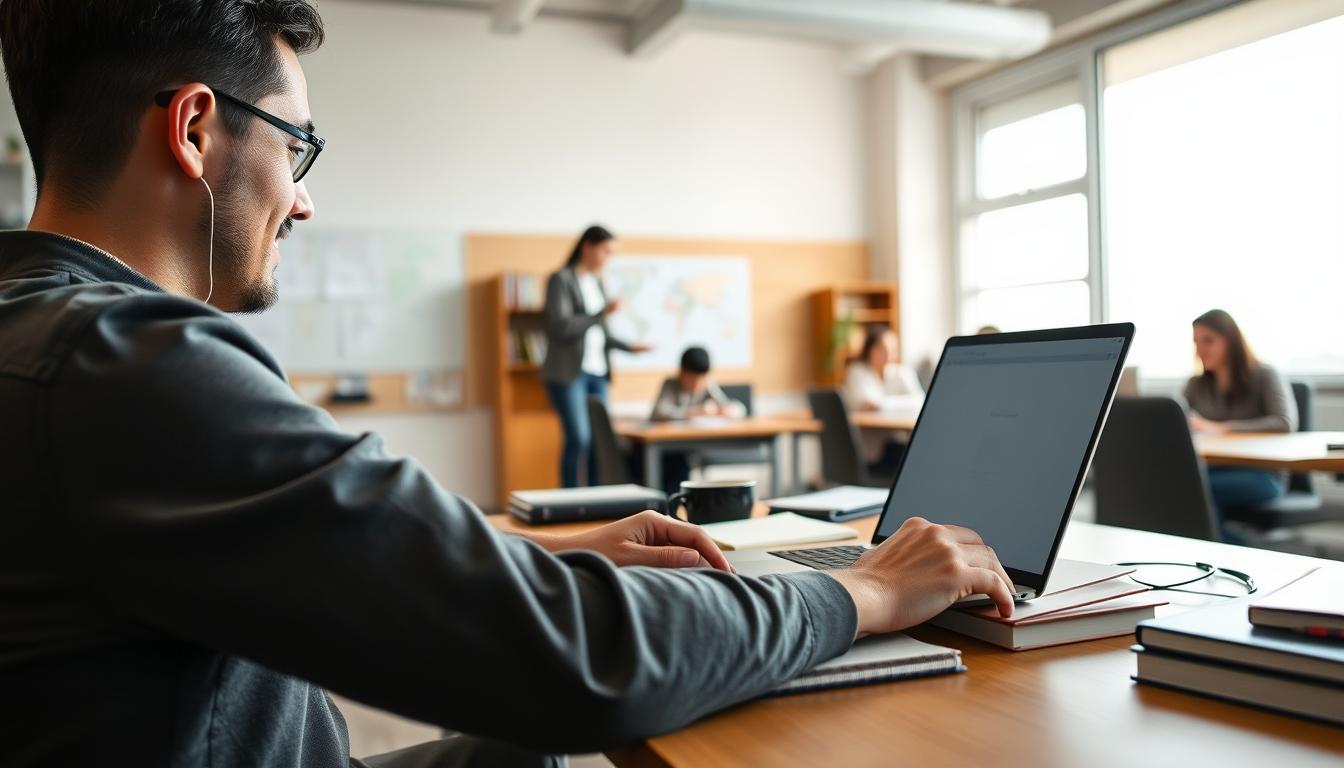 Student developing practical and academic skills